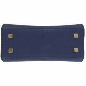 新品同様 ヴァレクストラ マイクロ イジィデ レザー ロイヤルブルー 青色 ハンドバッグ 1271【中古】Valextra