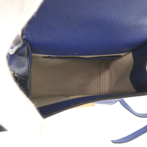 新品同様 ヴァレクストラ マイクロ イジィデ レザー ロイヤルブルー 青色 ハンドバッグ 1271【中古】Valextra