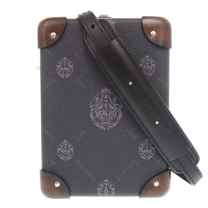 未使用 ベルルッティ × グローブトロッター シグネチャー トランク ショルダーバッグ ブラック 黒 1293【中古】BERLUTI