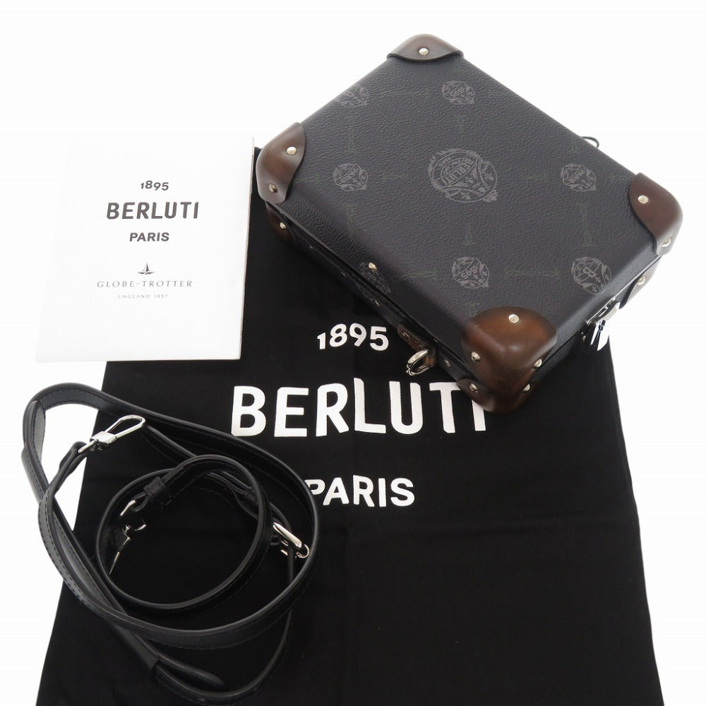 未使用 ベルルッティ × グローブトロッター シグネチャー トランク ショルダーバッグ ブラック 黒 1293【中古】BERLUTI