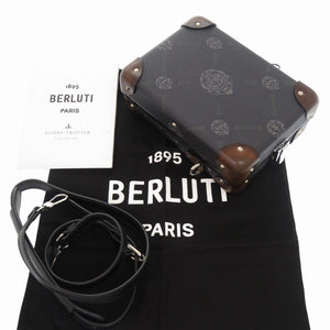 未使用 ベルルッティ × グローブトロッター シグネチャー トランク ショルダーバッグ ブラック 黒 1293【中古】BERLUTI