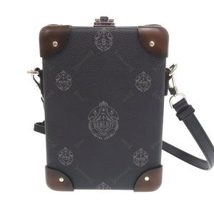 未使用 ベルルッティ × グローブトロッター シグネチャー トランク ショルダーバッグ ブラック 黒 1293【中古】BERLUTI