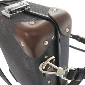 未使用 ベルルッティ × グローブトロッター シグネチャー トランク ショルダーバッグ ブラック 黒 1293【中古】BERLUTI