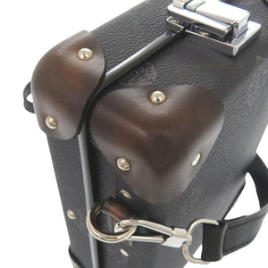 未使用 ベルルッティ × グローブトロッター シグネチャー トランク ショルダーバッグ ブラック 黒 1293【中古】BERLUTI