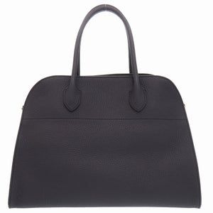 未使用 ザ ロウ マルゴー12 レザー ネイビー 2WAY ハンドバッグ 紺 1295 【中古】 THE ROW