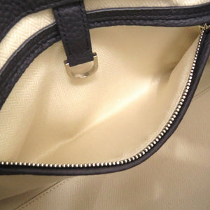 未使用 ザ ロウ マルゴー12 レザー ネイビー 2WAY ハンドバッグ 紺 1295 【中古】 THE ROW