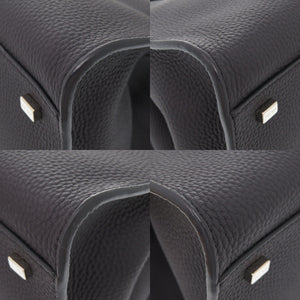 未使用 ザ ロウ マルゴー12 レザー ネイビー 2WAY ハンドバッグ 紺 1295 【中古】 THE ROW