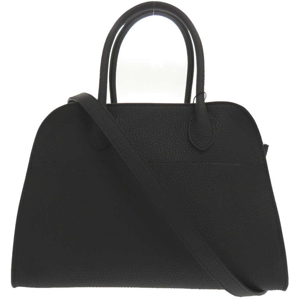 未使用 ザ ロウ ソフトマルゴー10 レザー ブラック 黒色 トートバッグ 1296【中古】THE ROW