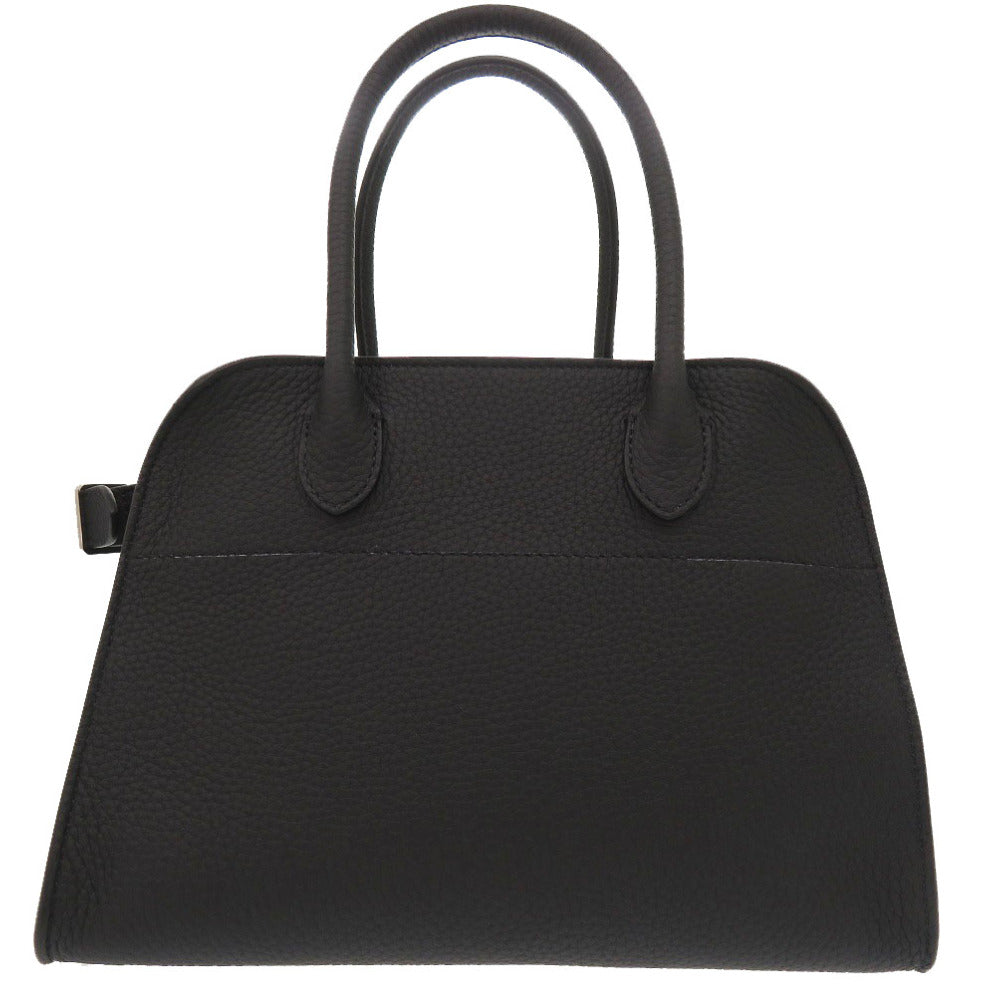 未使用 ザ ロウ ソフトマルゴー10 レザー ブラック 黒色 トートバッグ 1296【中古】THE ROW