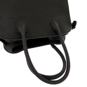 未使用 ザ ロウ ソフトマルゴー10 レザー ブラック 黒色 トートバッグ 1296【中古】THE ROW