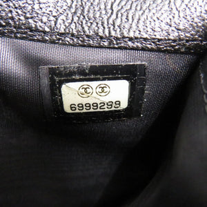 美品 シャネル ココマーク ラムスキン ブラック 1308 黒 二つ折り財布【中古】CHANEL
