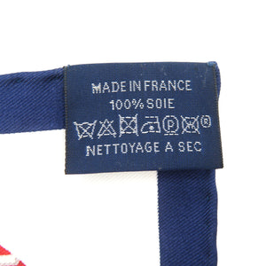 新品同様 エルメス カレ45 カヴロッシュ ブリッド ドゥ ガラ タータン シルク ホワイト レッド ネイビー スカーフ 1335【中古】HERMES