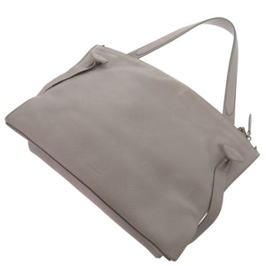 ジルサンダー ヒルバッグ Hill ワンショルダーバッグ トートバッグ ハンドバッグ レザー ライトグレー 1338【中古】JIL SANDER