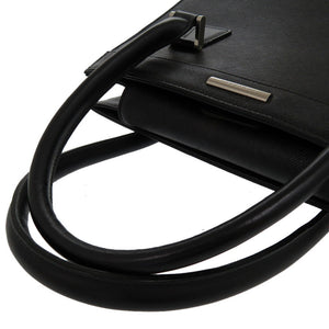 美品 バーバリー ノバチェック レザー ブラック ハンドバッグ 1341【中古】BURBERRY