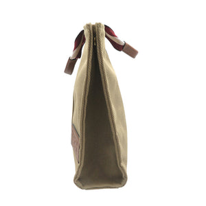 美品 バリー ドライサリア キャンバス レザー ゴールド金具 サンドベージュ トートバッグ 1348【中古】BALLY