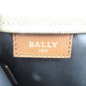 美品 バリー ドライサリア キャンバス レザー ゴールド金具 サンドベージュ トートバッグ 1348【中古】BALLY