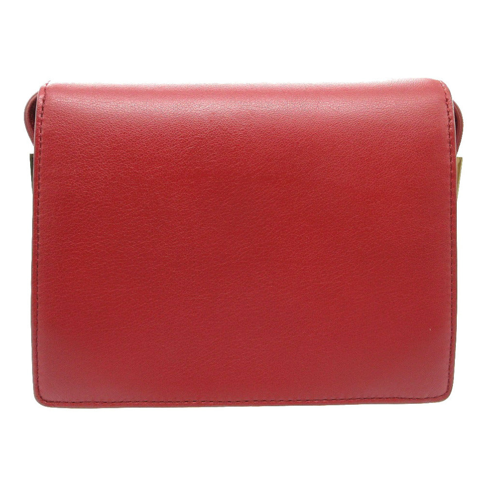 新品同様 デルヴォー マダム ミニ ショルダーバッグ レザー ワインレッド 赤 1368【中古】DELVAUX