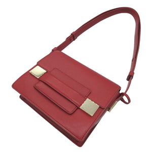 新品同様 デルヴォー マダム ミニ ショルダーバッグ レザー ワインレッド 赤 1368【中古】DELVAUX