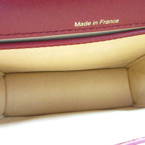 新品同様 デルヴォー マダム ミニ ショルダーバッグ レザー ワインレッド 赤 1368【中古】DELVAUX