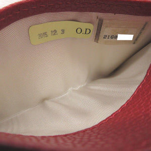 美品 シャネル 21番台 キャビアスキン レッド 赤 パスケース カードケース 1397【中古】CHANEL