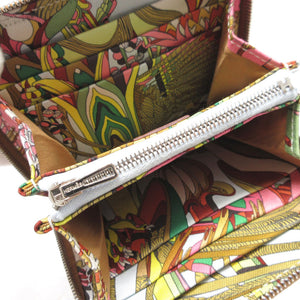 新品同様 エルメス アザップ コンパクト シルクイン U刻印(2022年製) ヴォーエプソン シルク ゴールド コインケース 財布 1402【中古】HERMES