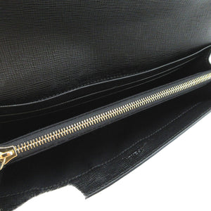 新品同様 フェンディ モンスター 長財布 レザー ブラック 8M0340 長財布 黒 1424【中古】FENDI