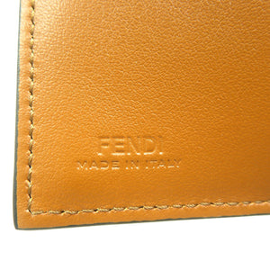 未使用 フェンディ ローママイクロ 8M0395 レザー ゴールド金具 ブラウン 三つ折り財布 1329【中古】FENDI