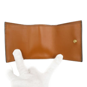 未使用 フェンディ ローママイクロ 8M0395 レザー ゴールド金具 ブラウン 三つ折り財布 1329【中古】FENDI