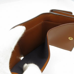未使用 フェンディ ローママイクロ 8M0395 レザー ゴールド金具 ブラウン 三つ折り財布 1329【中古】FENDI