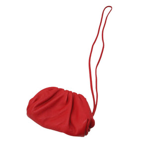 美品 ボッテガヴェネタ ザポーチ ミニ ポーチ レザー レッド 赤 1443【中古】BOTTEGAVENETA