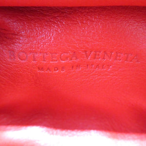 美品 ボッテガヴェネタ ザポーチ ミニ ポーチ レザー レッド 赤 1443【中古】BOTTEGAVENETA