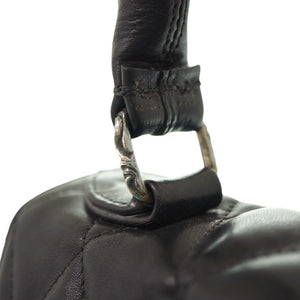 クロムハーツ BSフレア キルティング ハンドバッグ レザー シルバー925 ブラック 黒 1459【中古】CHROME HEARTS
