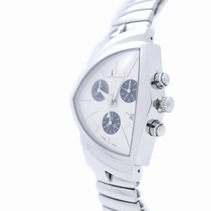 美品 ハミルトン ベンチュラ クロノ H24432151/H244320 クオーツ 腕時計 SS ベージュ 1471【中古】HAMILTON メンズ