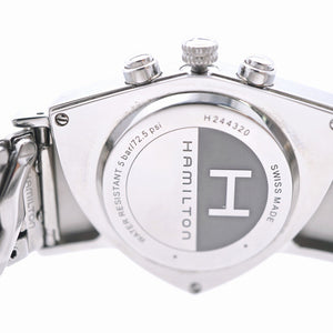 美品 ハミルトン ベンチュラ クロノ H24432151/H244320 クオーツ 腕時計 SS ベージュ 1471【中古】HAMILTON メンズ