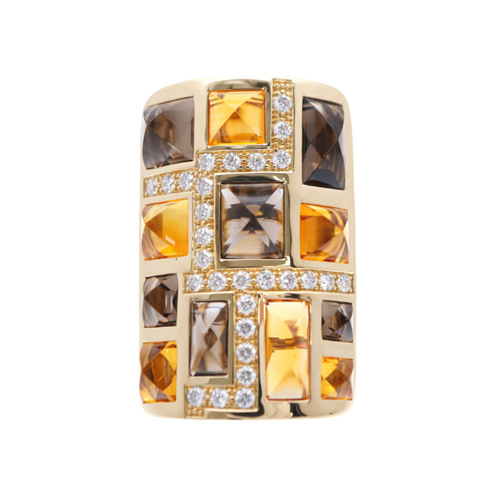 ロドニーレイナ K18YG カラーストーン リング 指輪 イエローゴールド 11号 ゴールド 1486【中古】ジュエリー