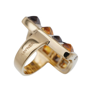 ロドニーレイナ K18YG カラーストーン リング 指輪 イエローゴールド 11号 ゴールド 1486【中古】ジュエリー