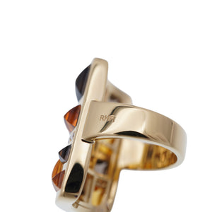 ロドニーレイナ K18YG カラーストーン リング 指輪 イエローゴールド 11号 ゴールド 1486【中古】ジュエリー