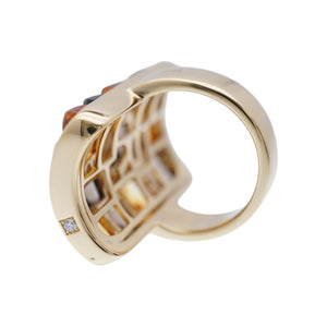 ロドニーレイナ K18YG カラーストーン リング 指輪 イエローゴールド 11号 ゴールド 1486【中古】ジュエリー