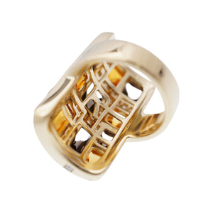 ロドニーレイナ K18YG カラーストーン リング 指輪 イエローゴールド 11号 ゴールド 1486【中古】ジュエリー