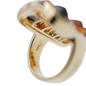 ロドニーレイナ K18YG カラーストーン リング 指輪 イエローゴールド 11号 ゴールド 1486【中古】ジュエリー