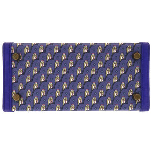 美品 エルメス ケリー20 フクロウ 外縫い ドブリス シルク ブルー ゴールド金具 〇T刻印 2WAY ハンドバッグ 青 1487 【中古】 HERMES ミニケリー