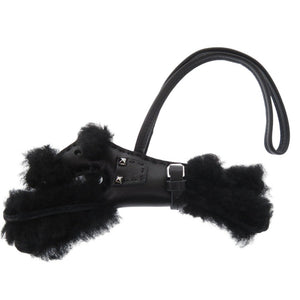 新品同様 エルメス バディ アニューミロ/ムートン ソーブラック B刻印(2023年製) バッグチャーム 黒 1495【中古】HERMES