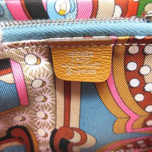 新品同様 エルメス アザップ コンパクト シルクイン B刻印(2023年製) エバーカラー シルク キャラメル キャメル コインケース 財布 1591【中古】HERMES