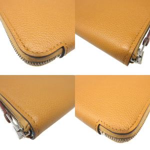 新品同様 エルメス アザップ コンパクト シルクイン B刻印(2023年製) エバーカラー シルク キャラメル キャメル コインケース 財布 1591【中古】HERMES