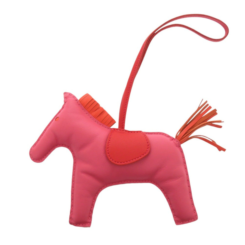 美品 エルメス ロデオGM アニョーミロ ローズアザレ オレンジポピー ルージュインディアン バッグチャーム 1592【中古】HERMES