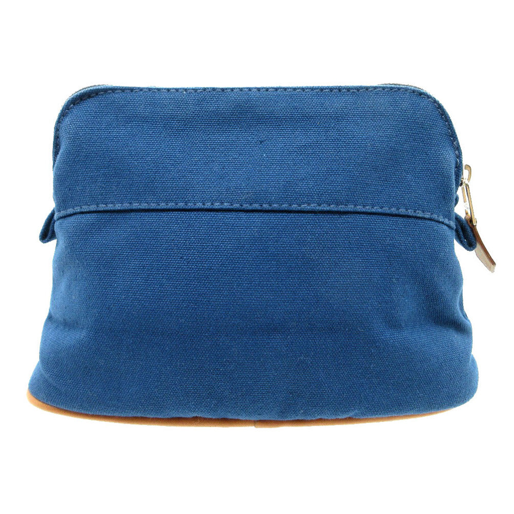 美品 エルメス ボリードポーチ 20 PM ポーチ コットン ブルー 1596【中古】HERMES
