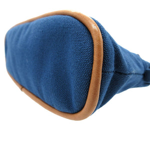 美品 エルメス ボリードポーチ 20 PM ポーチ コットン ブルー 1596【中古】HERMES