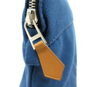 美品 エルメス ボリードポーチ 20 PM ポーチ コットン ブルー 1596【中古】HERMES