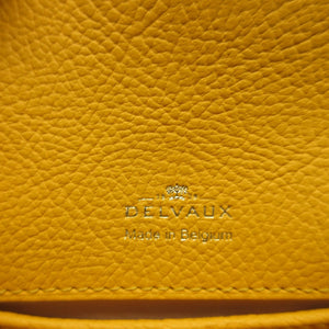 新品同様 デルヴォー レザー イエロー 黄 コインケース 財布 1676【中古】DELVAUX