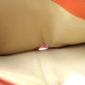 美品 デルヴォー マダム 三つ折り財布 レザー オレンジ 1677【中古】DELVAUX